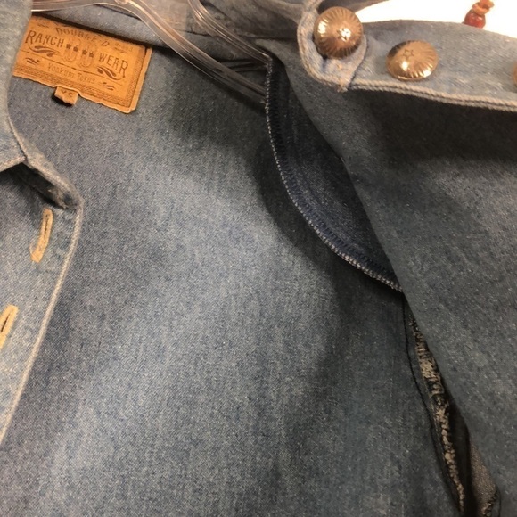 VINTAGE DOUBLE D RANCH BEADED WOMENS DENIM JACKET SUEDE FRINGE - Picture 10 of 16